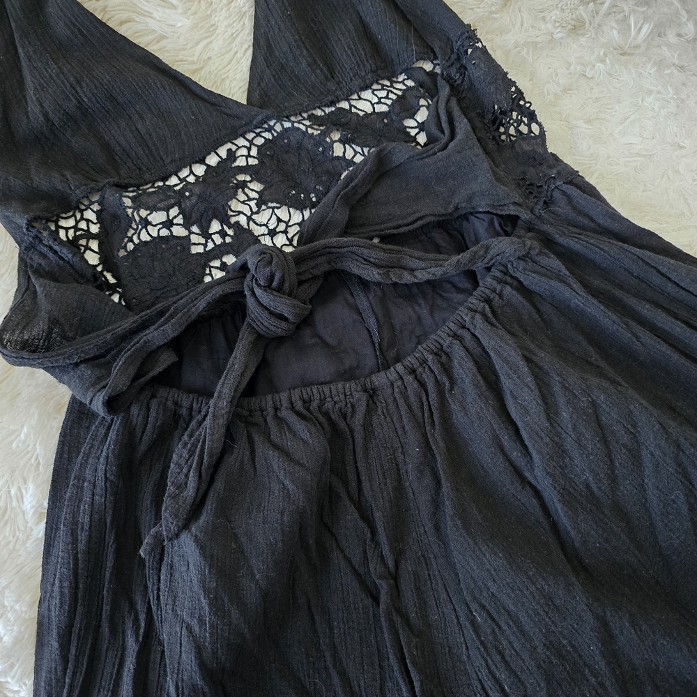 S. O. L. D. Free People Black Day Dream Shorts Romper size S/P - Picture 6 of 16
